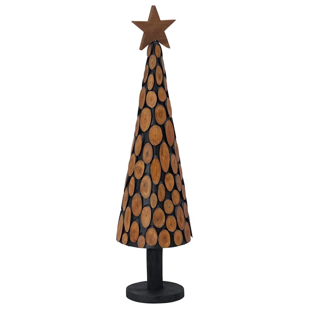 vidaXL Choinka z podstawą Brązowy 120 cm Lite drewno tekowe