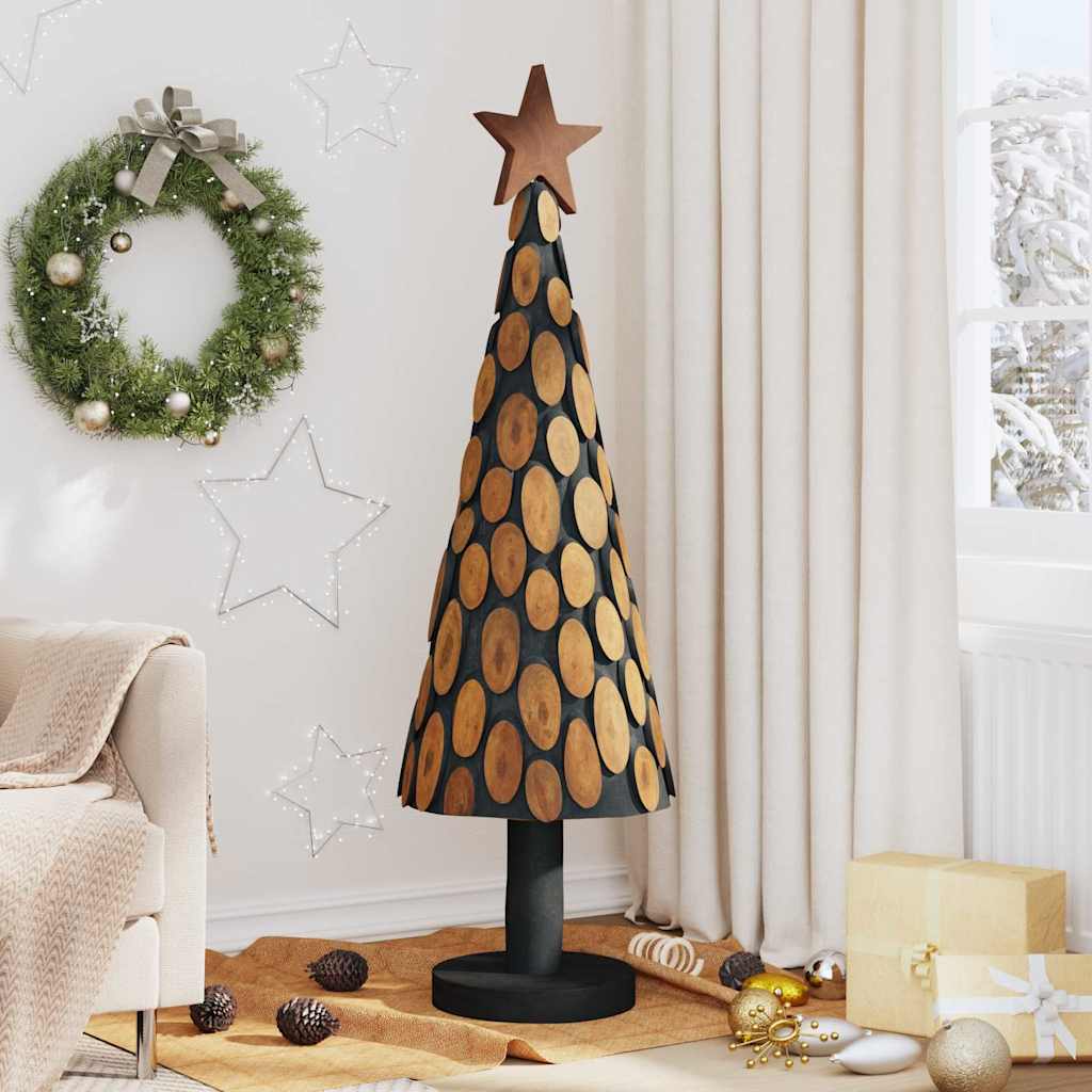 vidaXL Choinka z podstawą Brązowy 149 cm Lite drewno tekowe