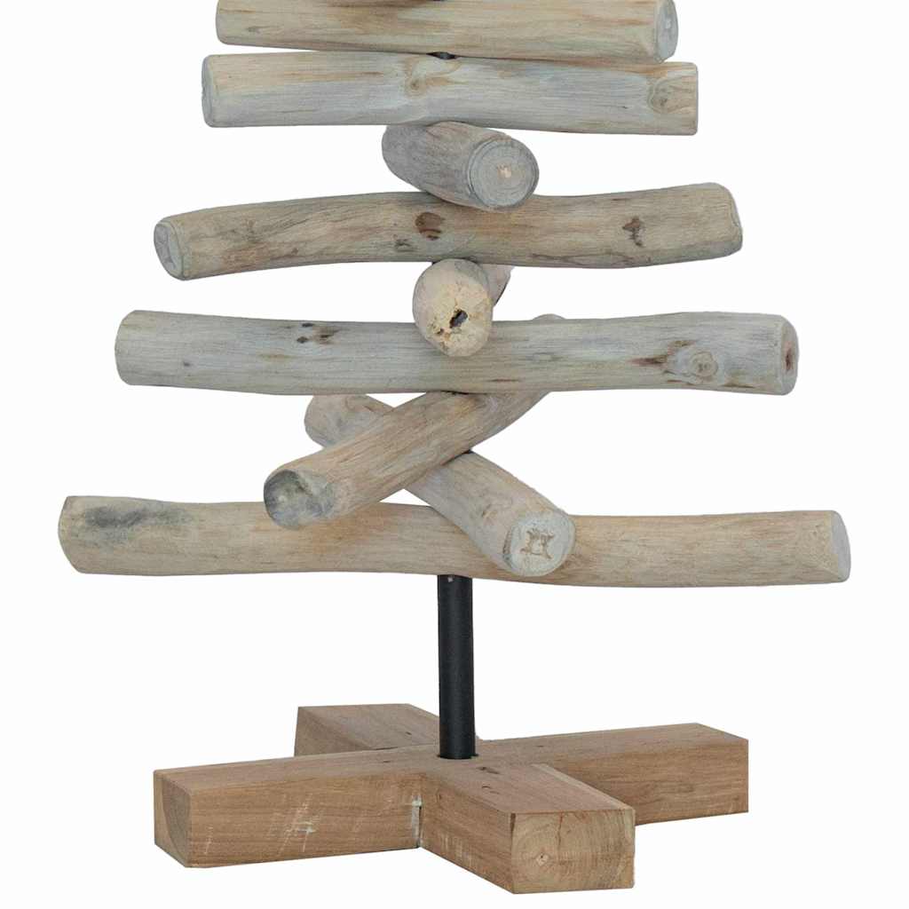 vidaXL Choinka z podstawą Brązowy 60 cm Lite drewno tekowe