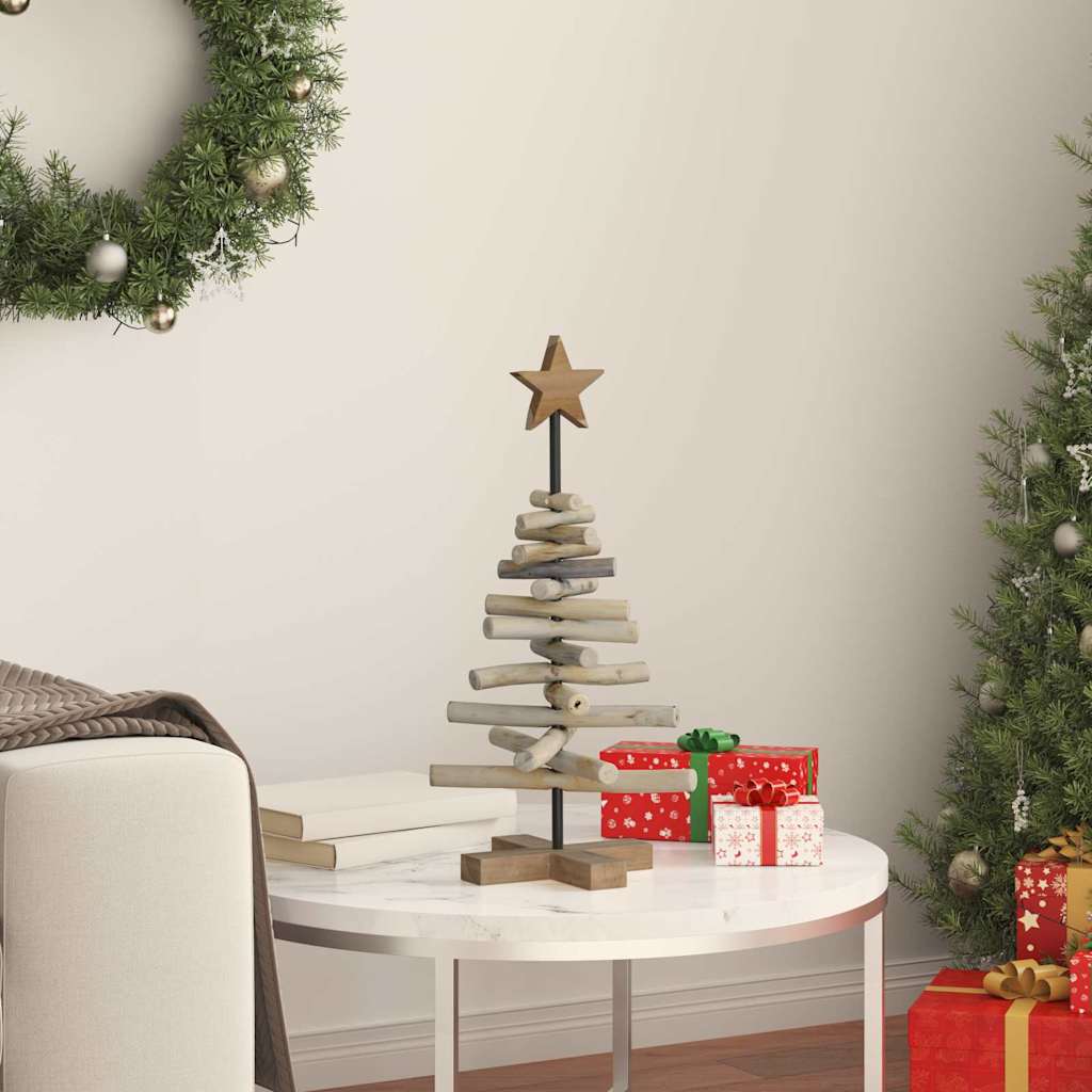vidaXL Choinka z podstawą Brązowy 60 cm Lite drewno tekowe