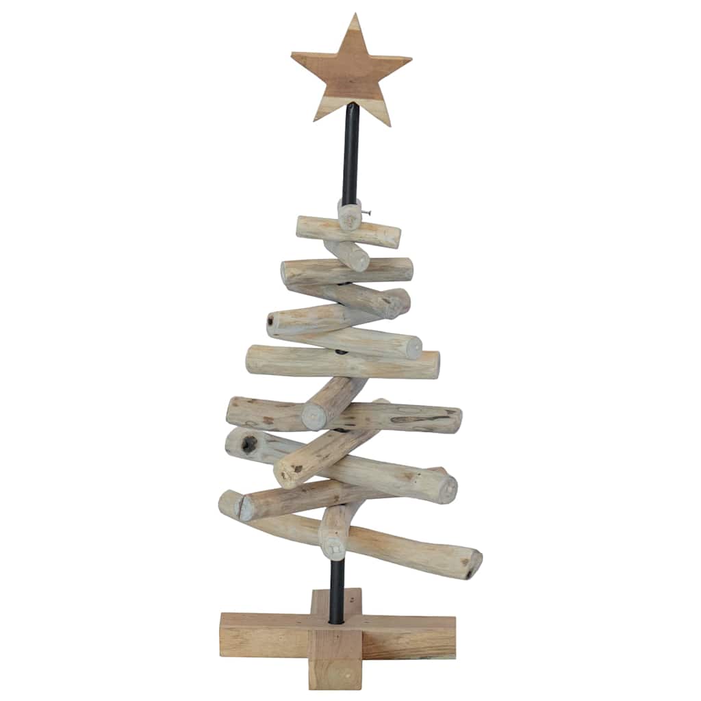 vidaXL Choinka z podstawą Brązowy 60 cm Lite drewno tekowe