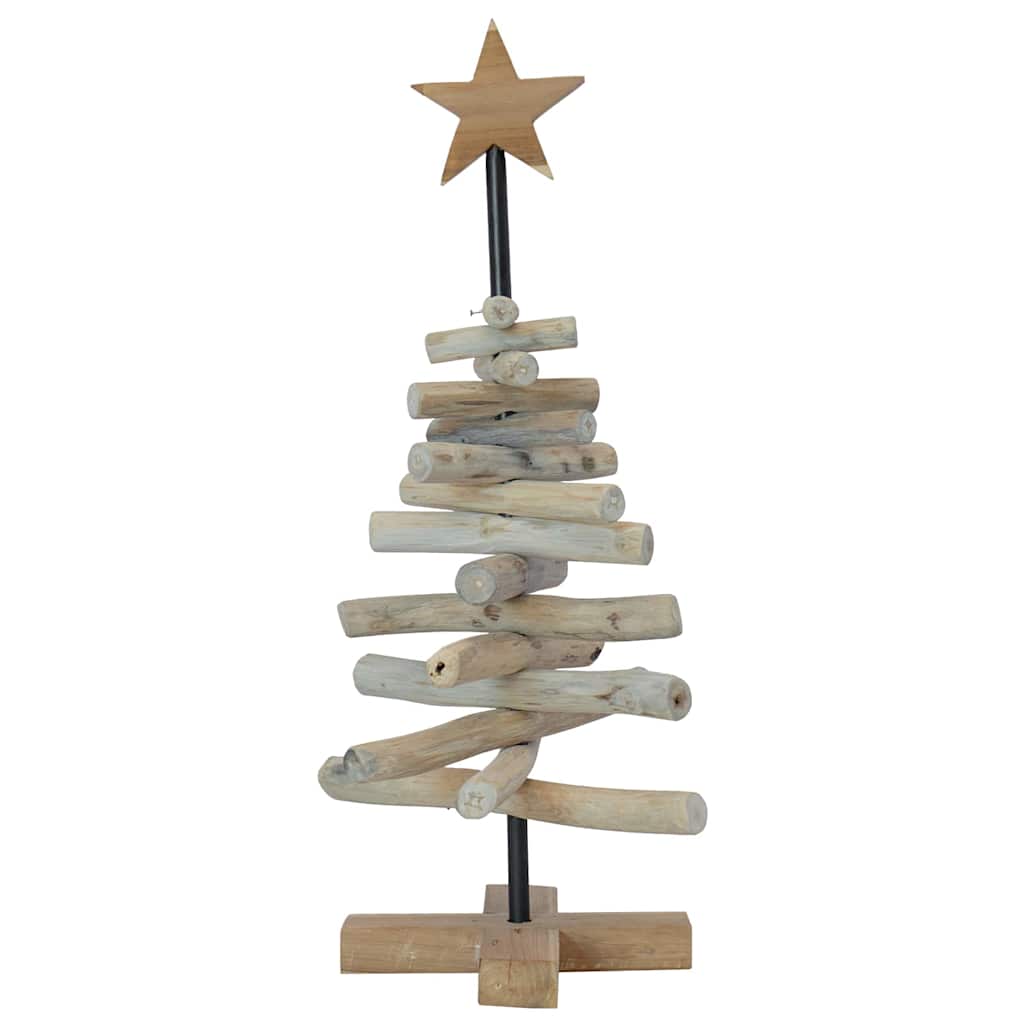 vidaXL Choinka z podstawą Brązowy 60 cm Lite drewno tekowe