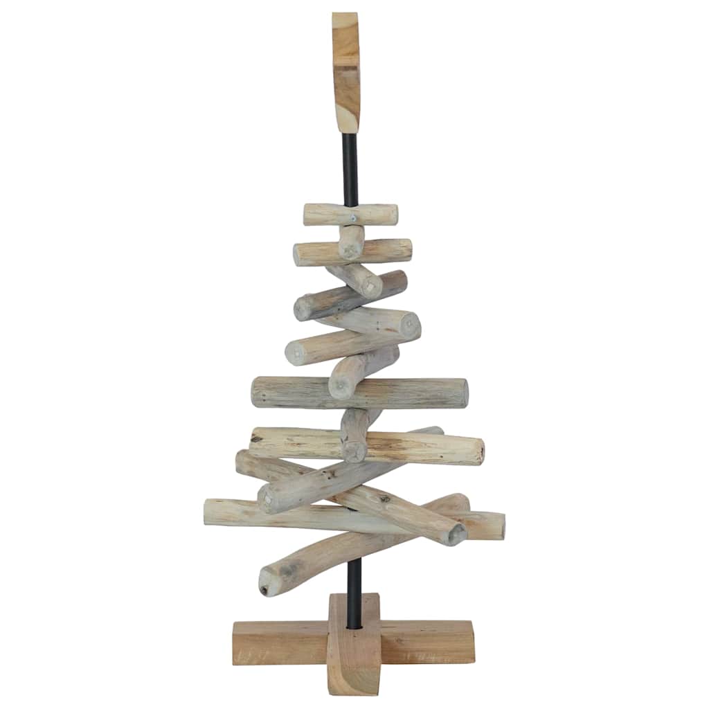 vidaXL Choinka z podstawą Brązowy 60 cm Lite drewno tekowe