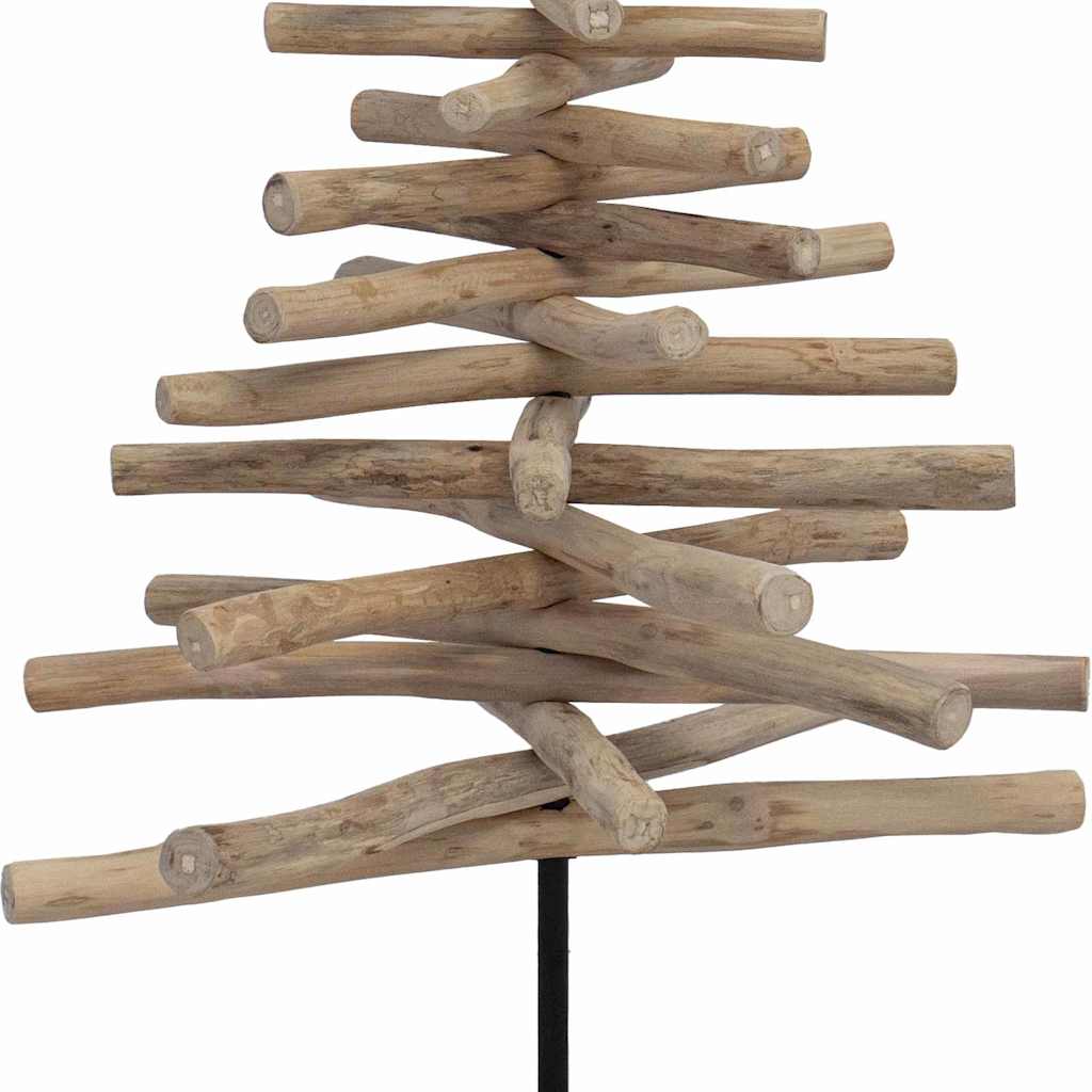 vidaXL Choinka z podstawą Brązowy 120 cm Lite drewno tekowe