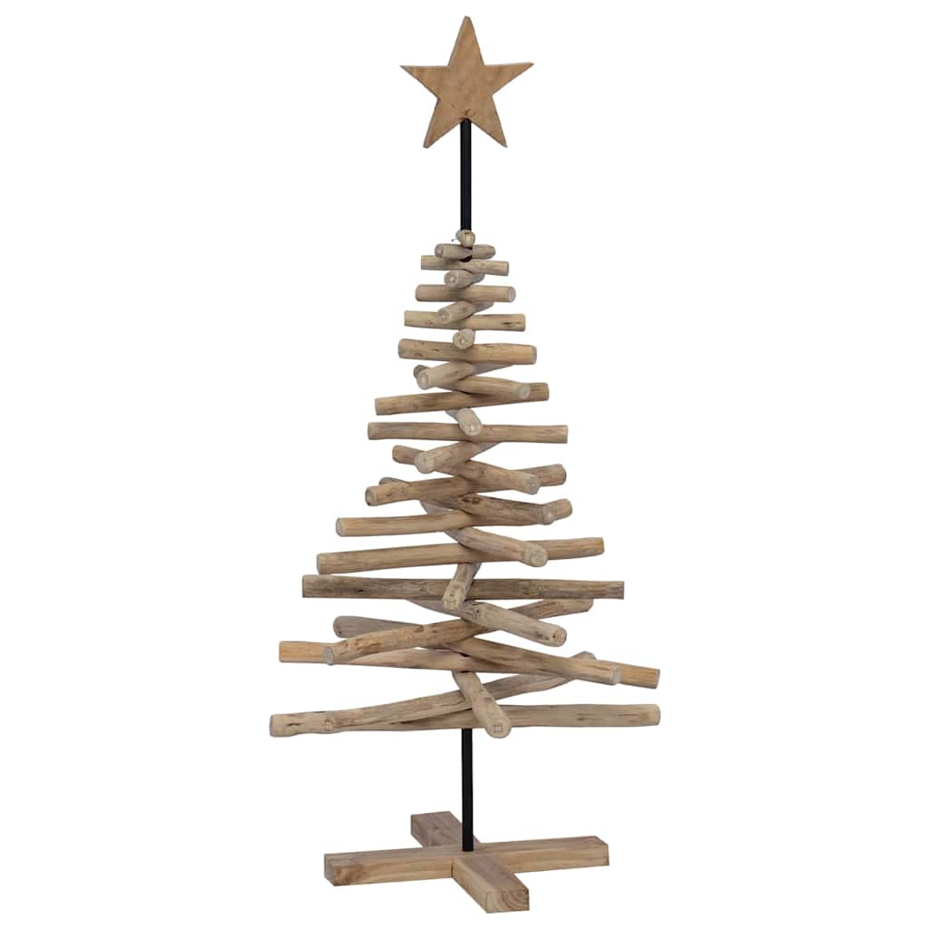 vidaXL Choinka z podstawą Brązowy 120 cm Lite drewno tekowe