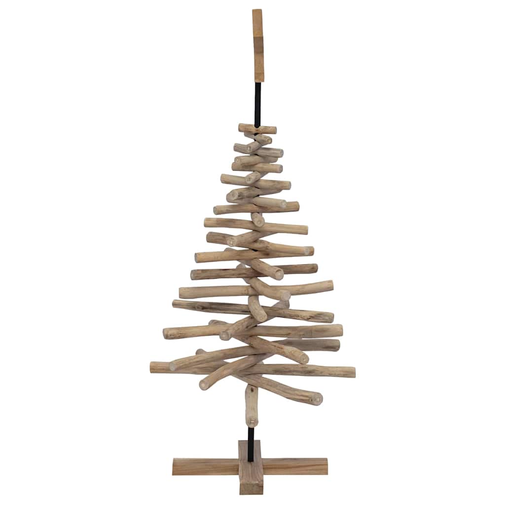 vidaXL Choinka z podstawą Brązowy 120 cm Lite drewno tekowe