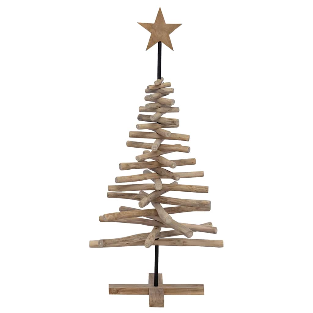 vidaXL Choinka z podstawą Brązowy 120 cm Lite drewno tekowe