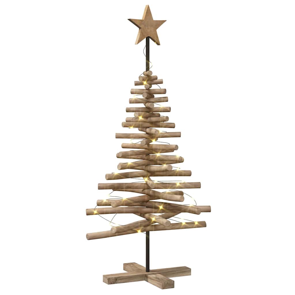 vidaXL Choinka z podstawą Brązowy 120 cm Lite drewno tekowe