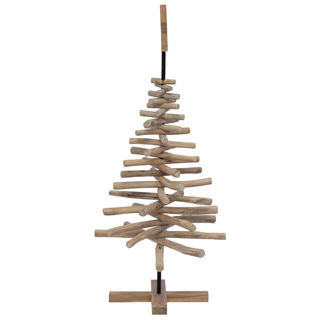 vidaXL Choinka z podstawą Brązowy 120 cm Lite drewno tekowe