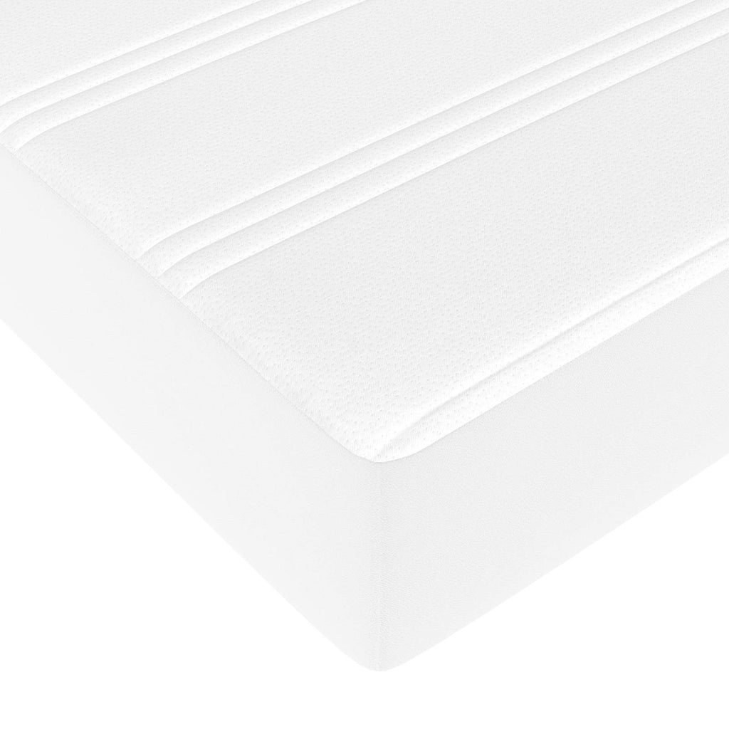 vidaXL Rama łóżka z materacem Inny 2 szt. Biały PVC