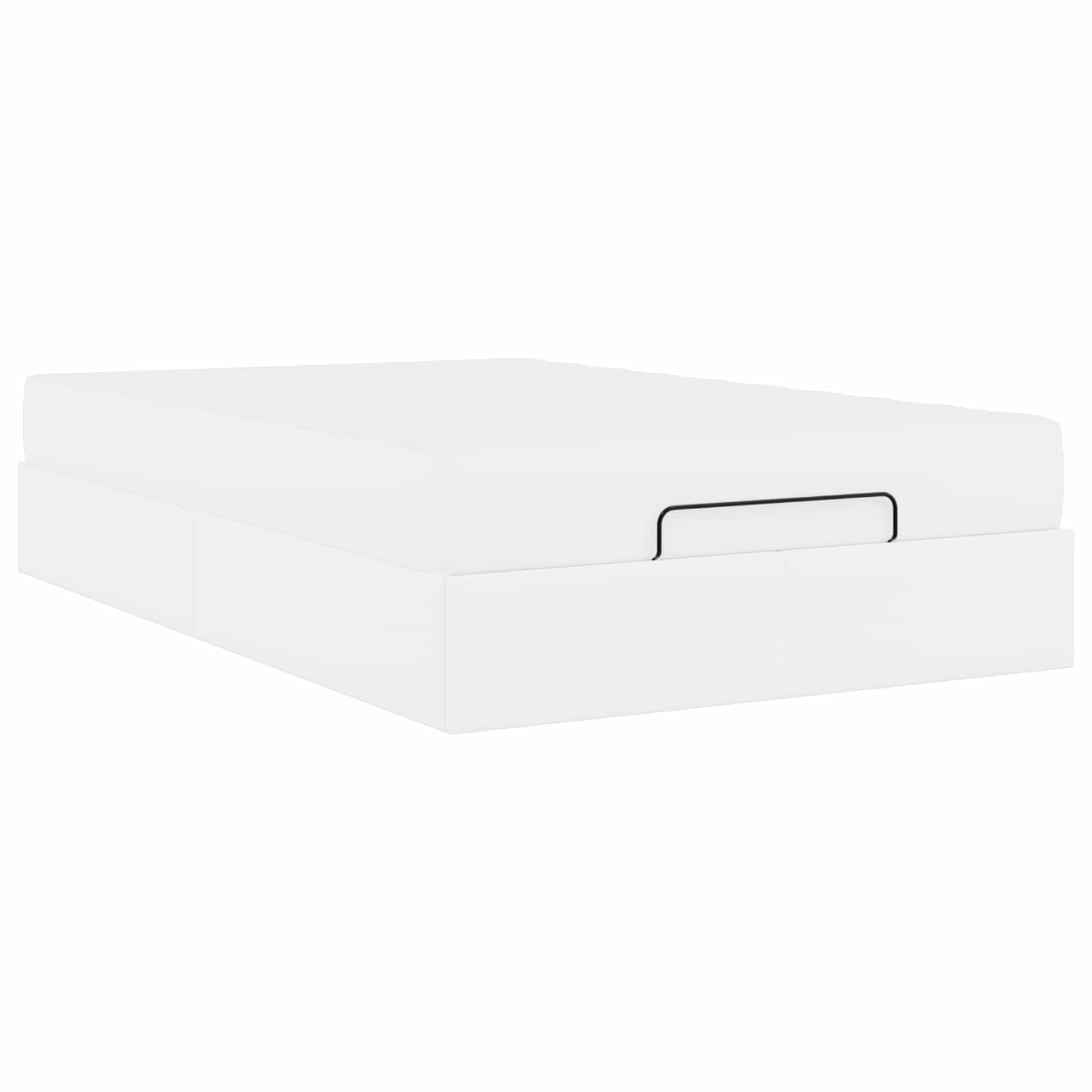 vidaXL Rama łóżka z materacem Inny 2 szt. Biały PVC