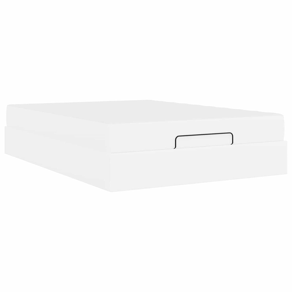 vidaXL Rama łóżka z materacem Inny 2 szt. Biały PVC