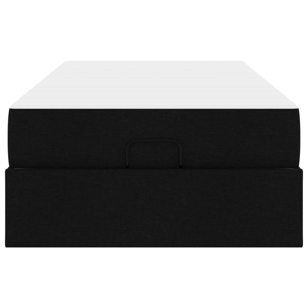 vidaXL Rama łóżka z materacem 2 pcs Czarny tkanina