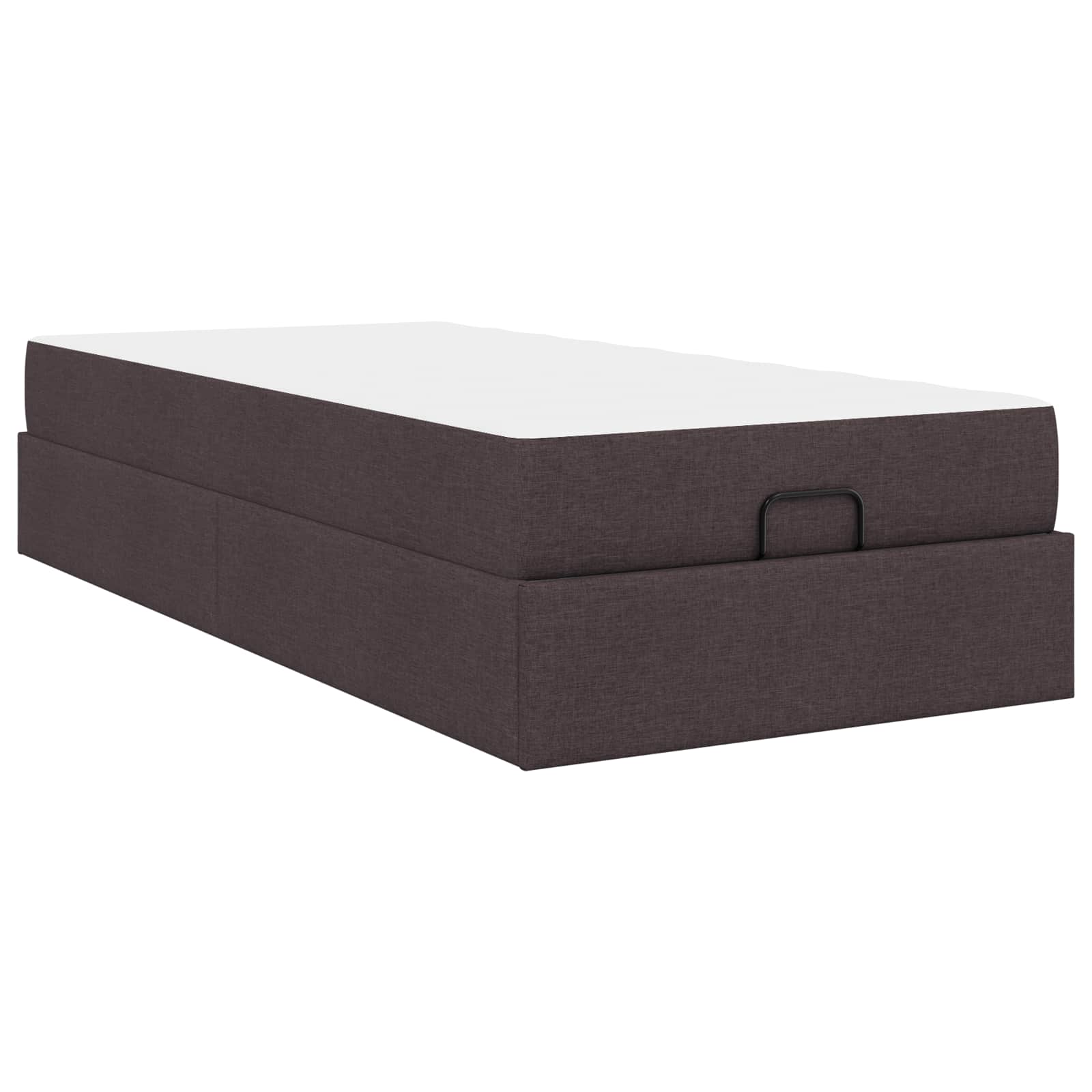 vidaXL Rama łóżka z materacem 2 pcs Brązowy tkanina