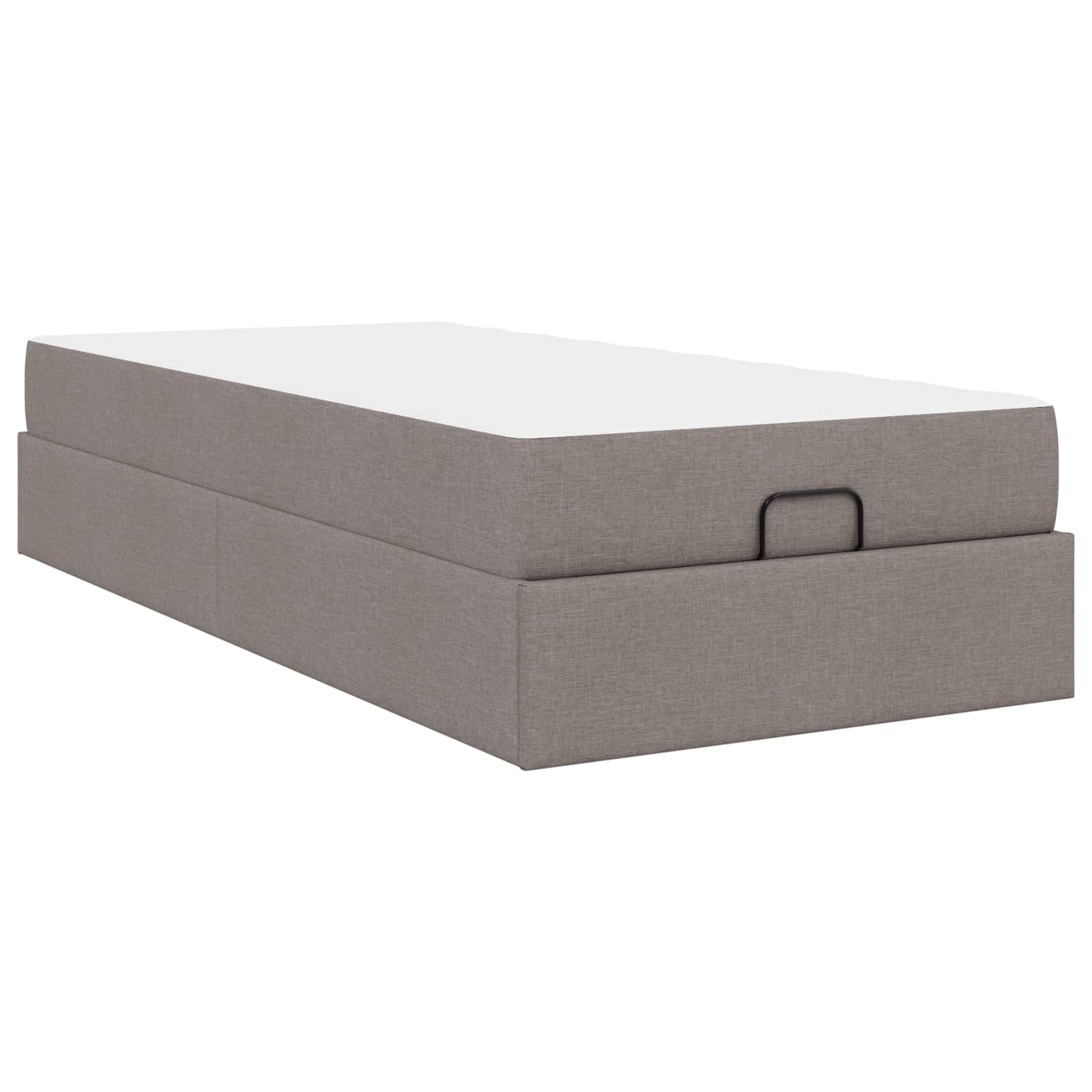 vidaXL Rama łóżka z materacem 2 pcs Ciemnoszary tkanina