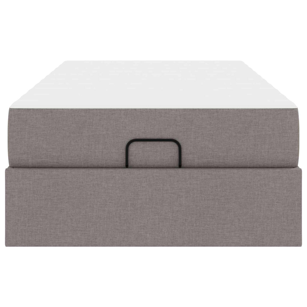 vidaXL Rama łóżka z materacem 2 pcs Ciemnoszary tkanina