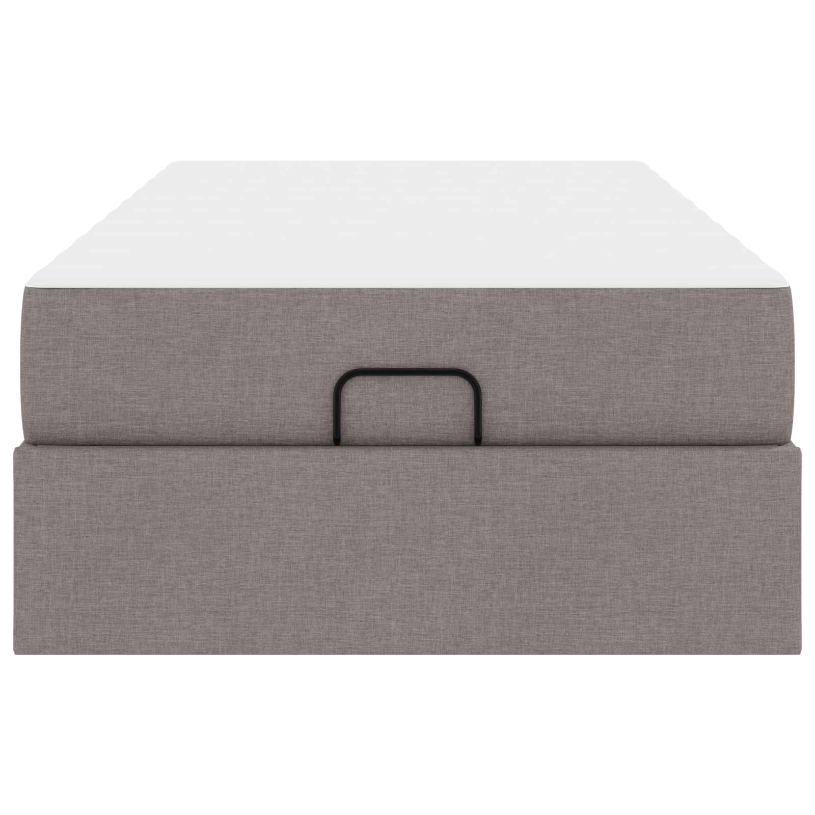 vidaXL Rama łóżka z materacem 2 pcs Ciemnoszary tkanina