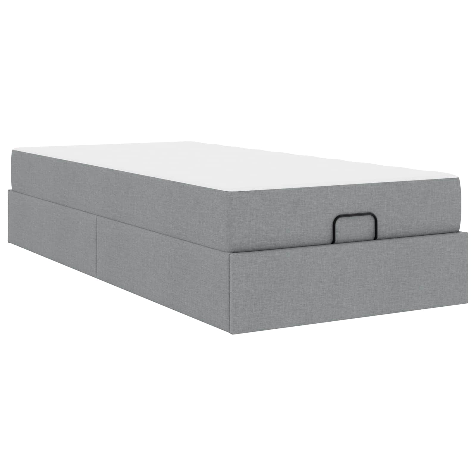 vidaXL Rama łóżka z materacem 2 pcs Jasnoszary tkanina