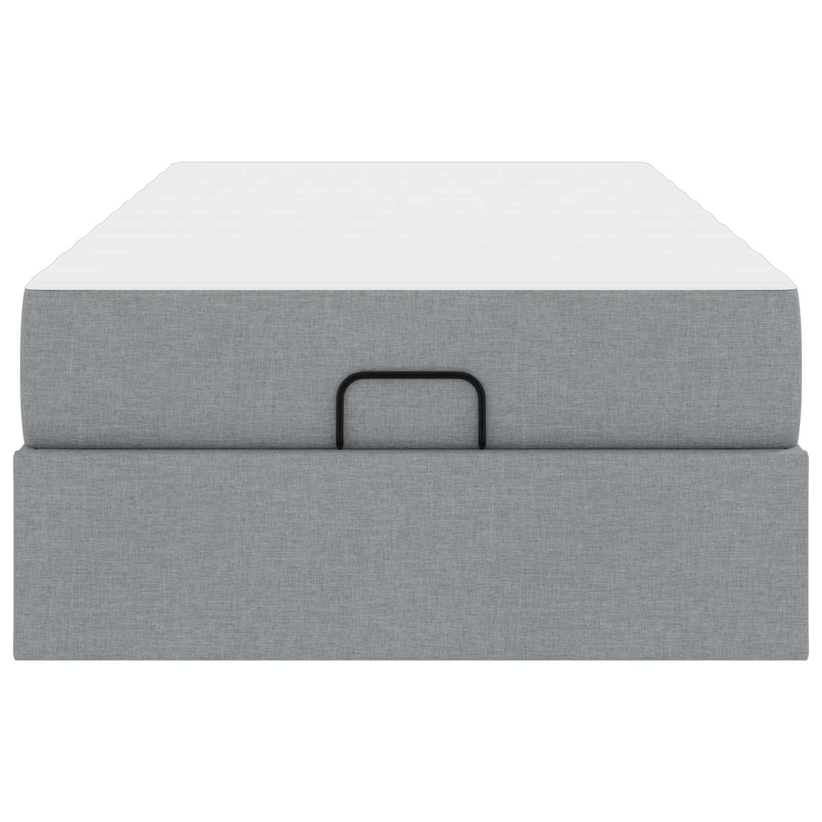 vidaXL Rama łóżka z materacem 2 pcs Jasnoszary tkanina