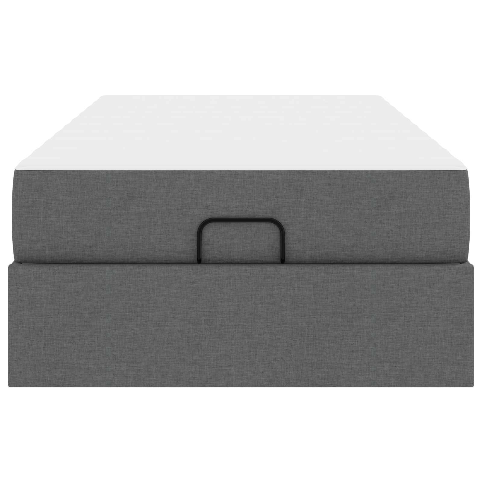 vidaXL Rama łóżka z materacem 2 pcs Przygaszony Szary tkanina