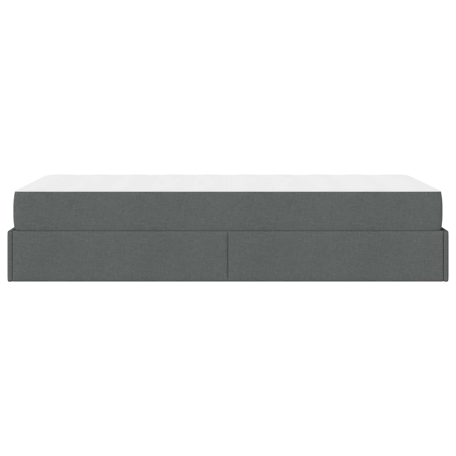 vidaXL Rama łóżka z materacem 2 pcs Przygaszony Szary tkanina