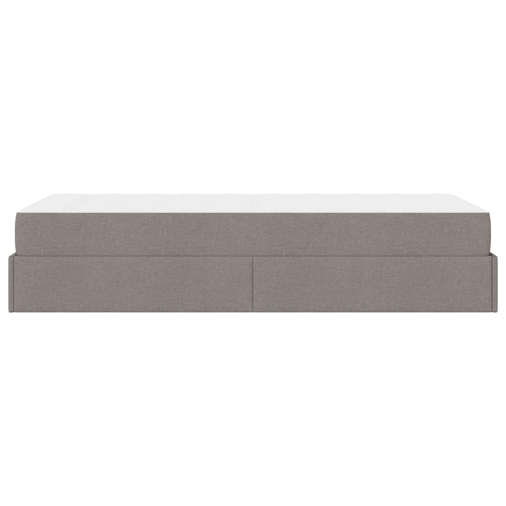 vidaXL Rama łóżka z materacem 2 pcs Ciemnoszary tkanina