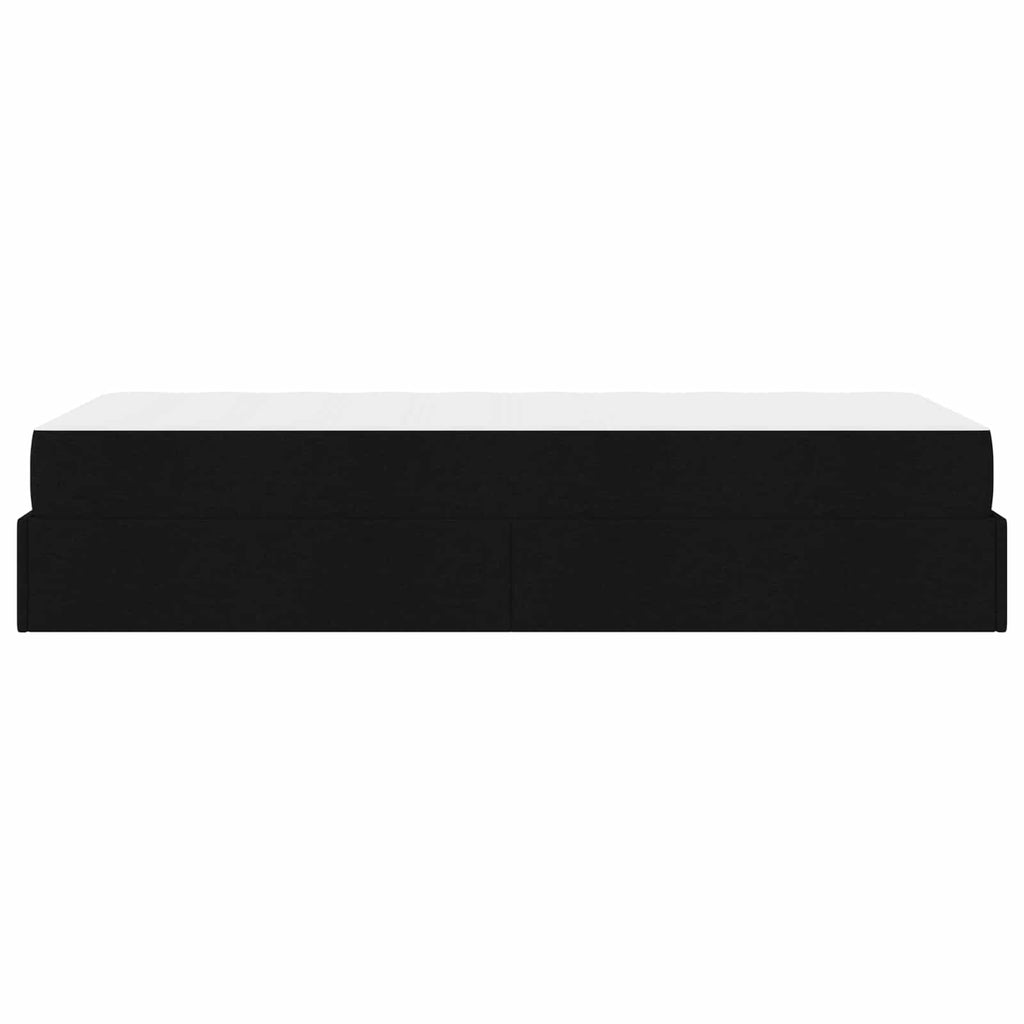 vidaXL Rama łóżka z materacem 2 pcs Czarny tkanina