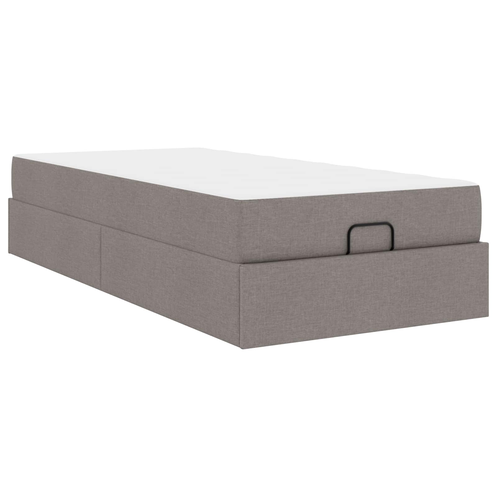 vidaXL Rama łóżka z materacem 2 pcs Ciemnoszary tkanina