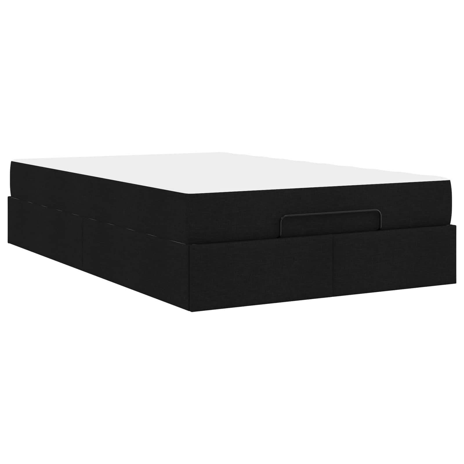 vidaXL Rama łóżka z materacem 2 pcs Czarny tkanina