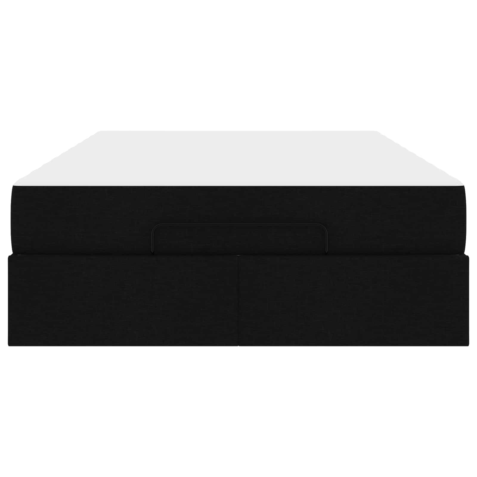vidaXL Rama łóżka z materacem 2 pcs Czarny tkanina