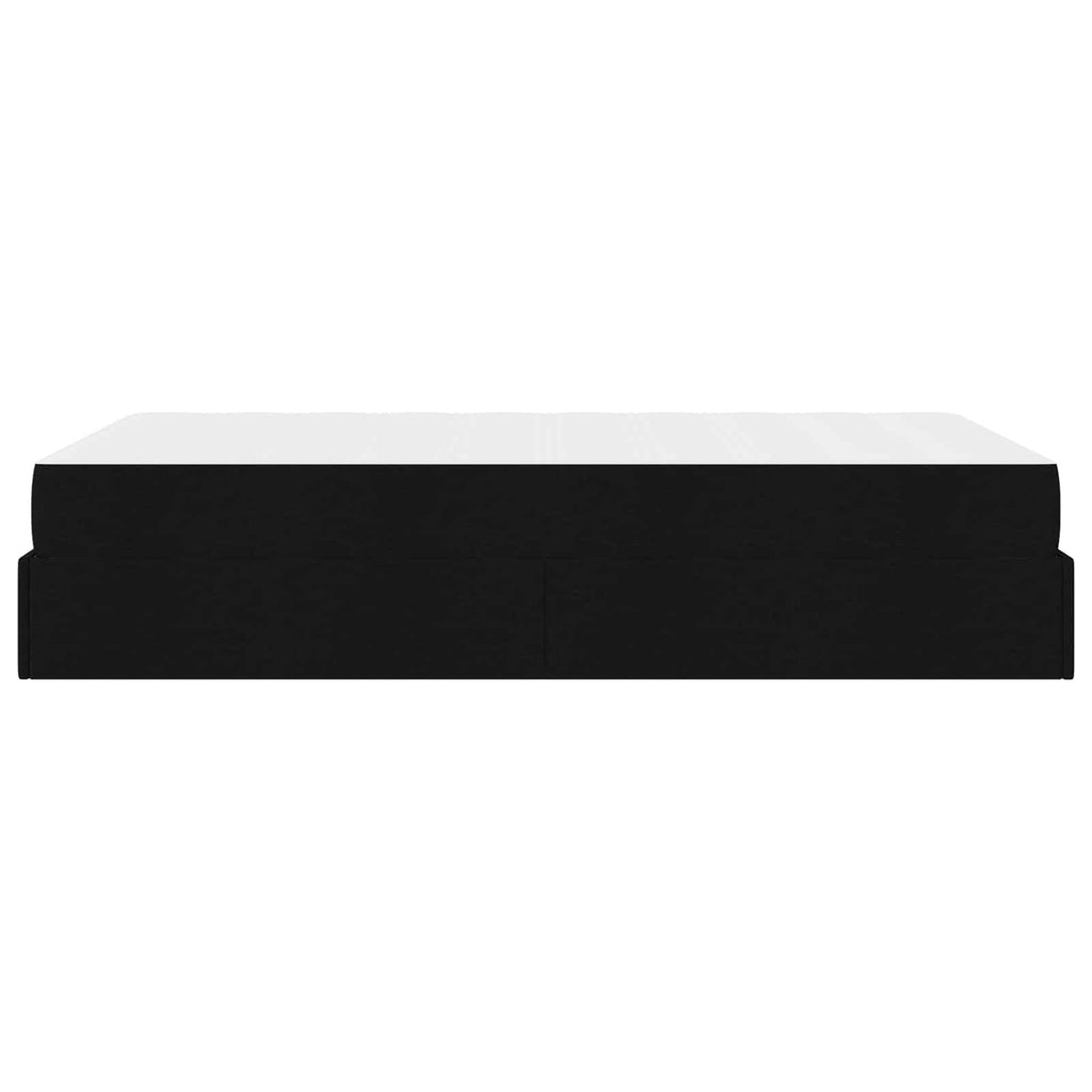 vidaXL Rama łóżka z materacem 2 pcs Czarny tkanina