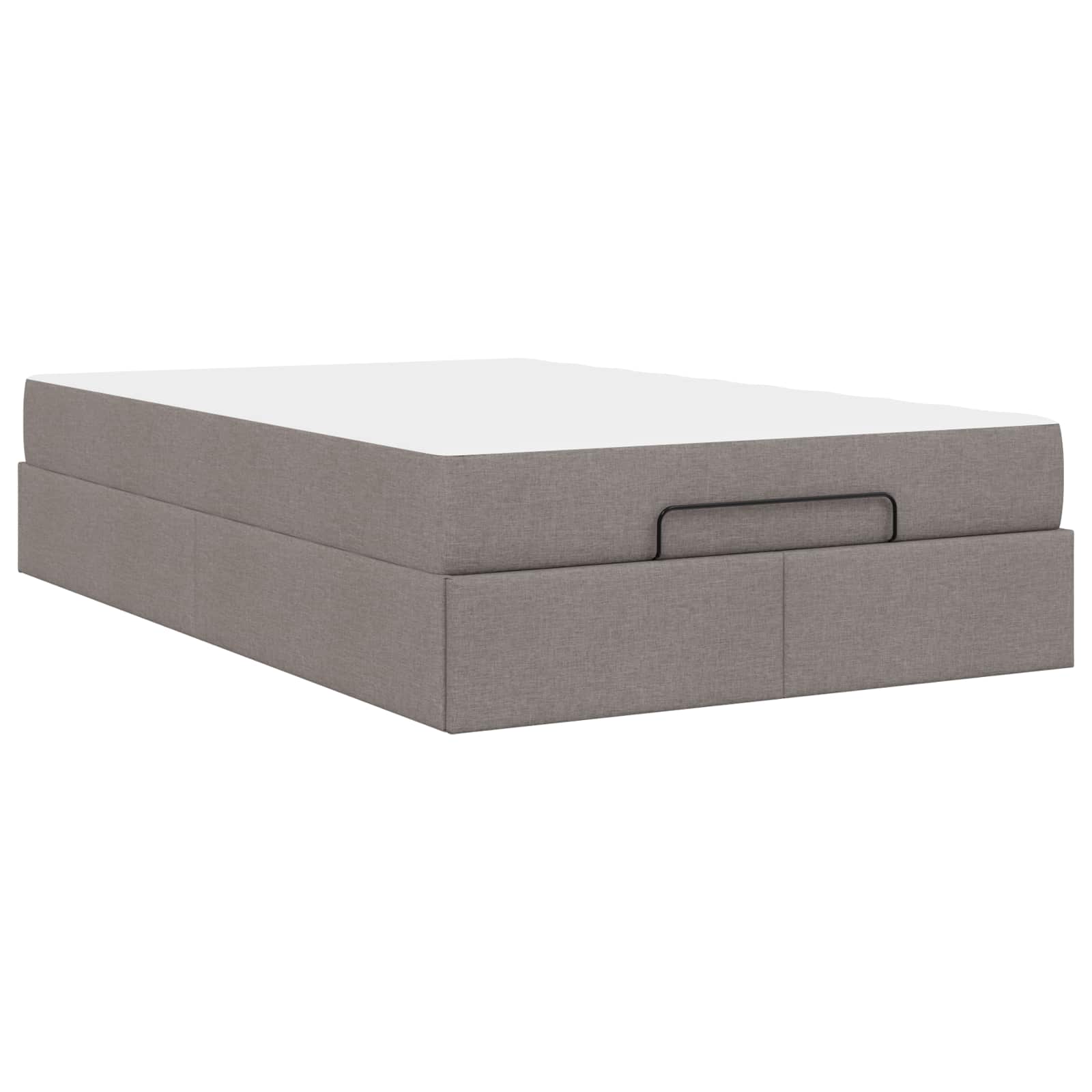 vidaXL Rama łóżka z materacem 2 pcs Ciemnoszary tkanina
