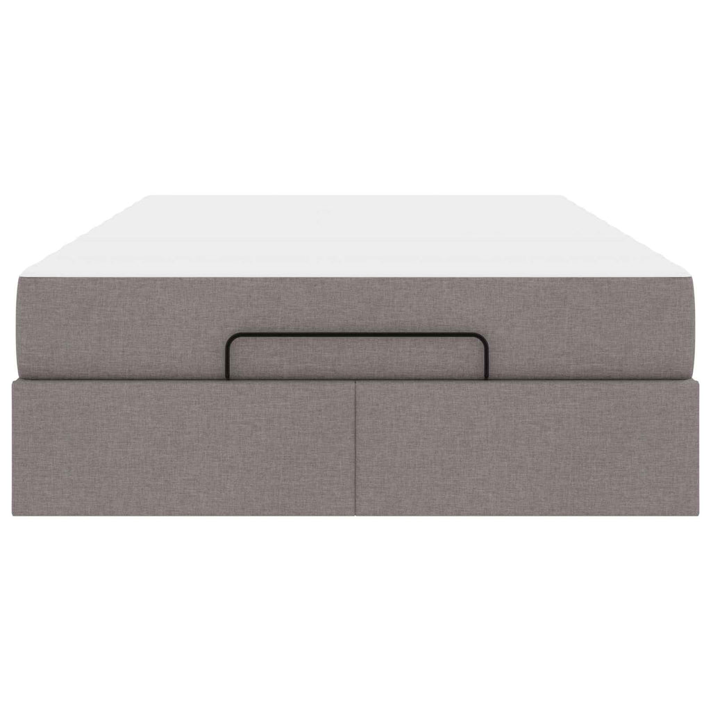 vidaXL Rama łóżka z materacem 2 pcs Ciemnoszary tkanina