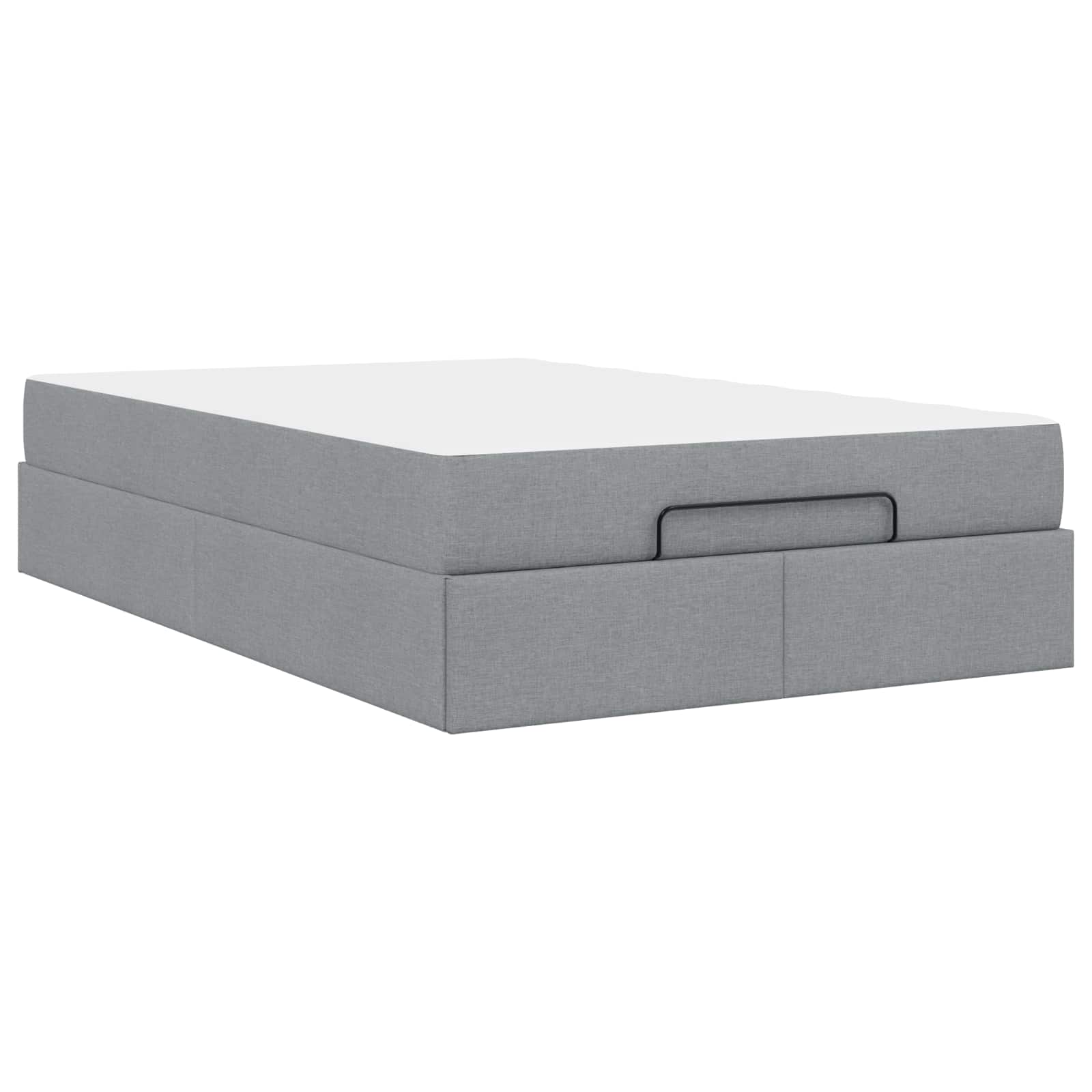 vidaXL Rama łóżka z materacem 2 pcs Jasnoszary tkanina