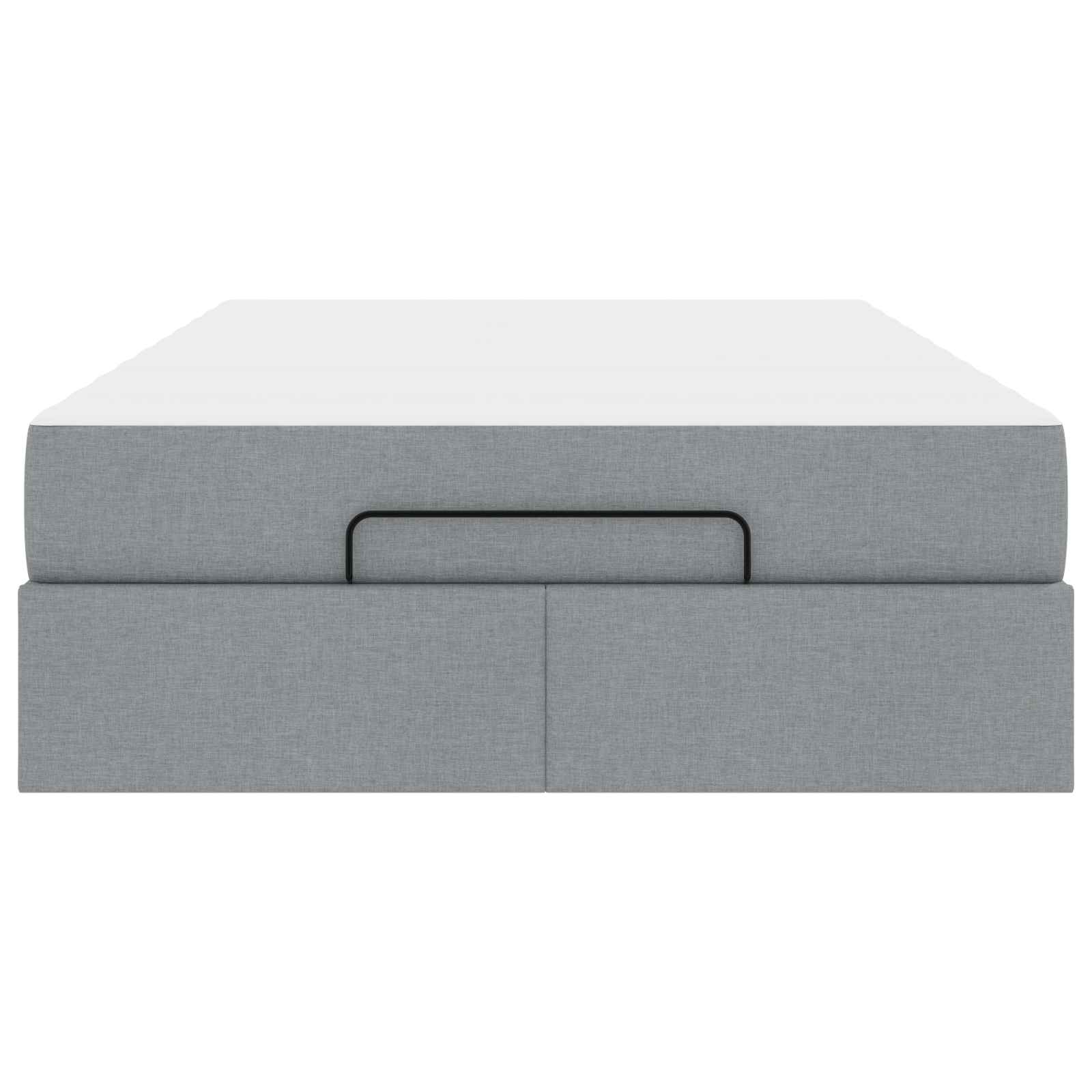 vidaXL Rama łóżka z materacem 2 pcs Jasnoszary tkanina