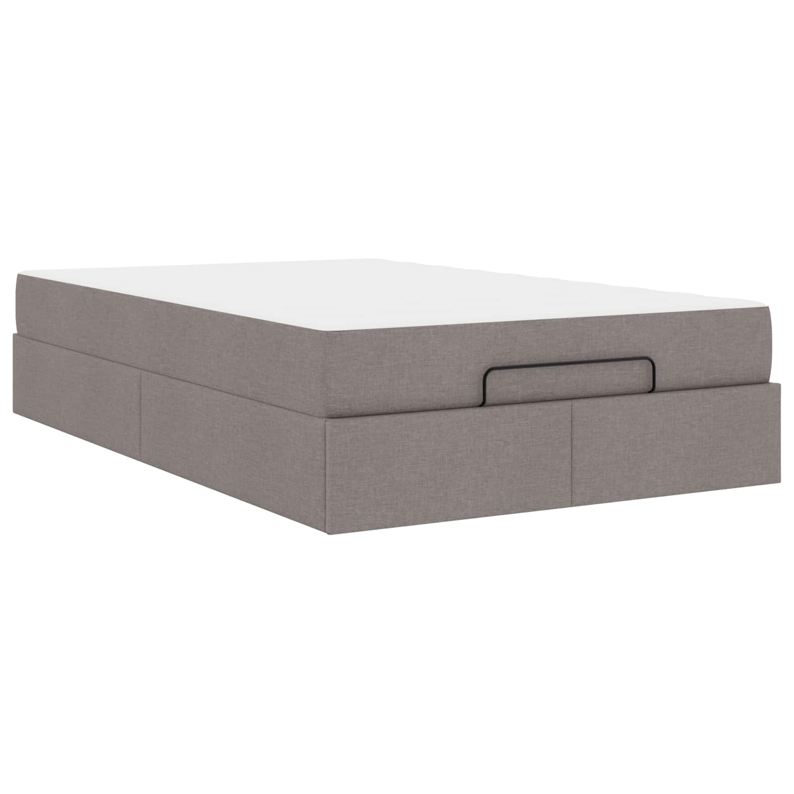 vidaXL Rama łóżka z materacem 2 pcs Ciemnoszary tkanina