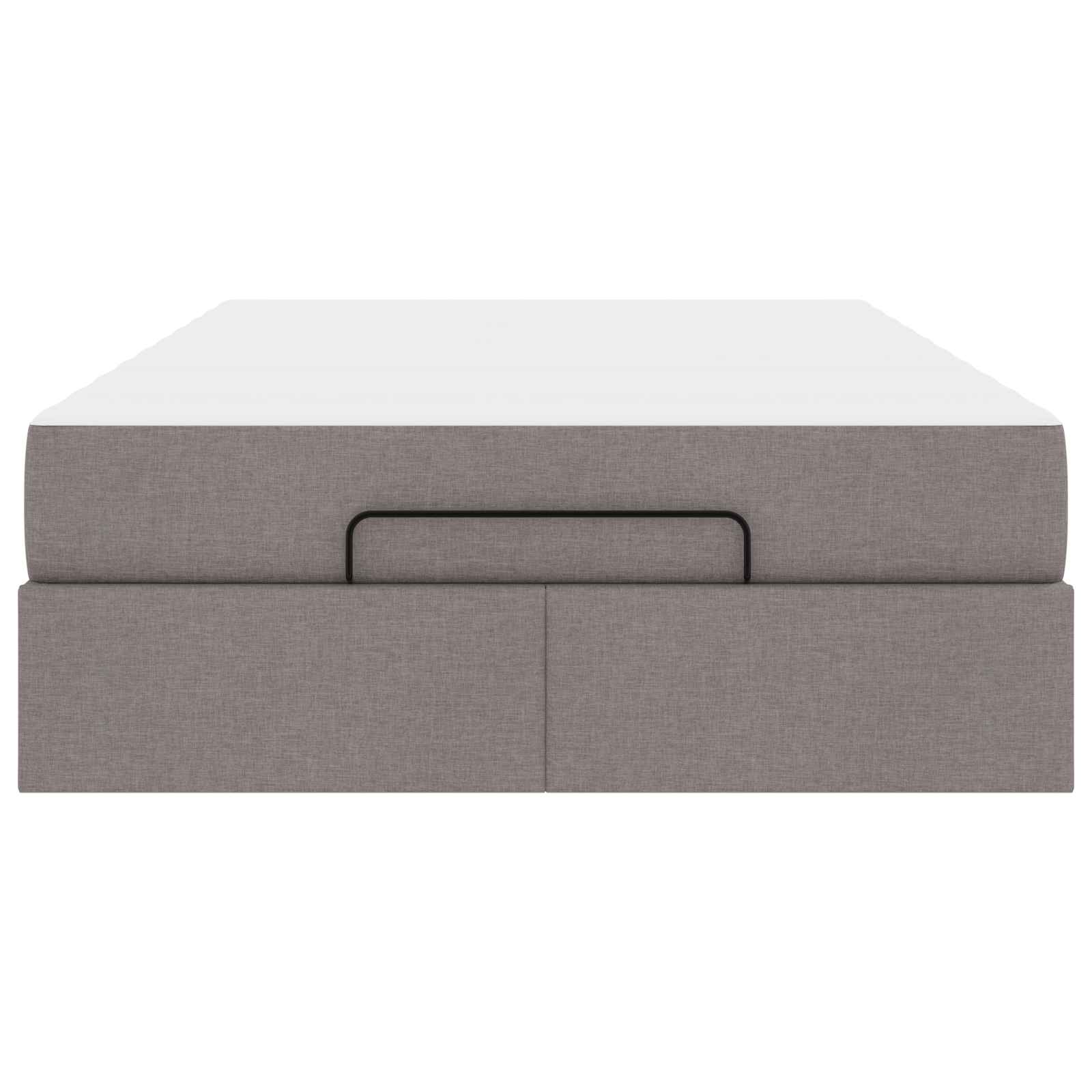 vidaXL Rama łóżka z materacem 2 pcs Ciemnoszary tkanina