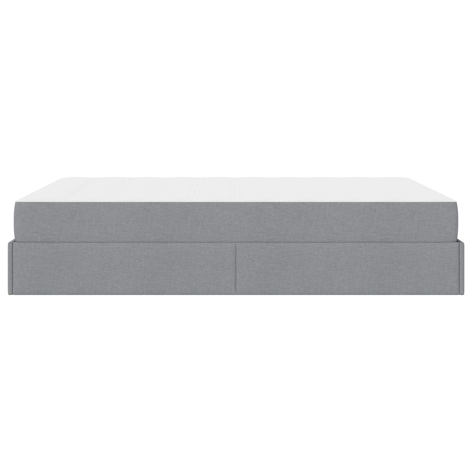 vidaXL Rama łóżka z materacem 2 pcs Jasnoszary tkanina