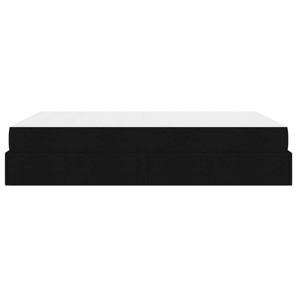 vidaXL Rama łóżka z materacem 2 pcs Czarny tkanina