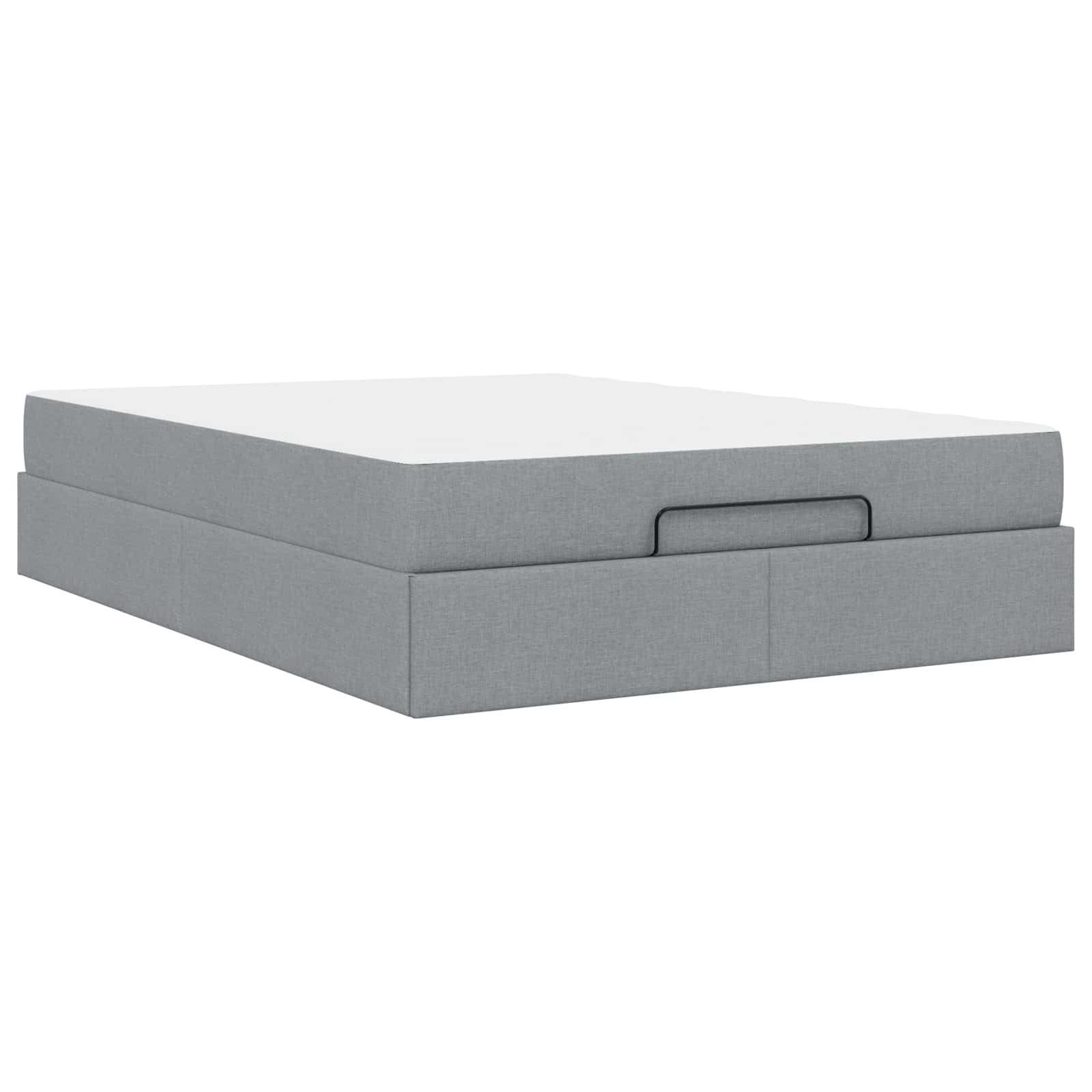 vidaXL Rama łóżka z materacem 2 pcs Jasnoszary tkanina
