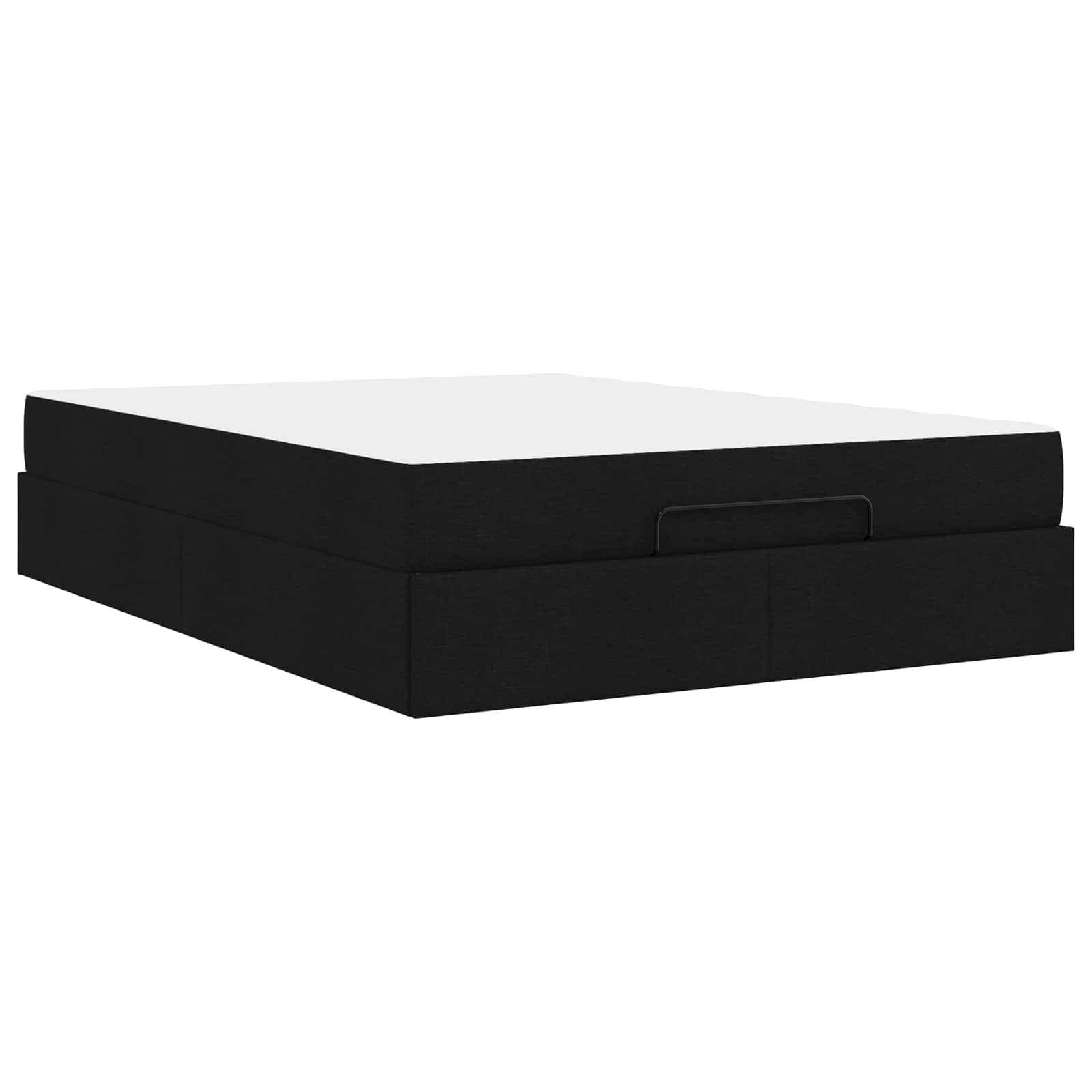 vidaXL Rama łóżka z materacem 2 pcs Czarny tkanina