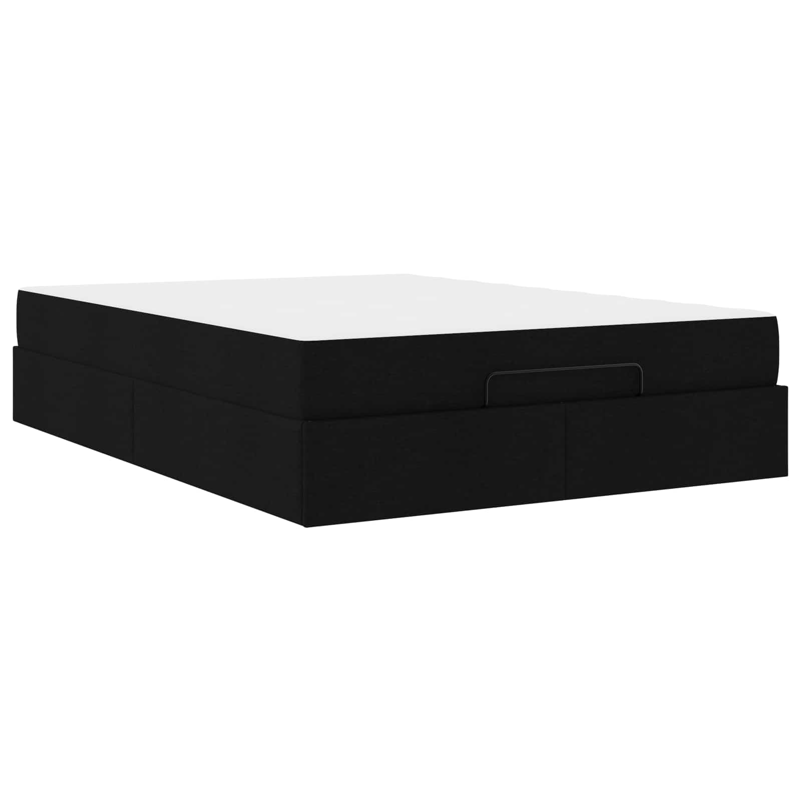 vidaXL Rama łóżka z materacem 2 pcs Czarny tkanina