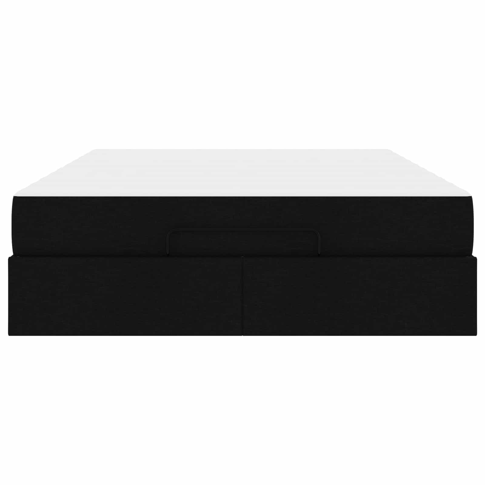 vidaXL Rama łóżka z materacem 2 pcs Czarny tkanina