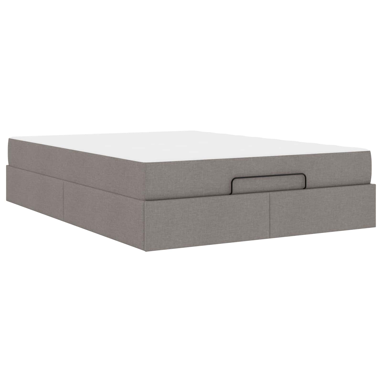vidaXL Rama łóżka z materacem 2 pcs Ciemnoszary tkanina