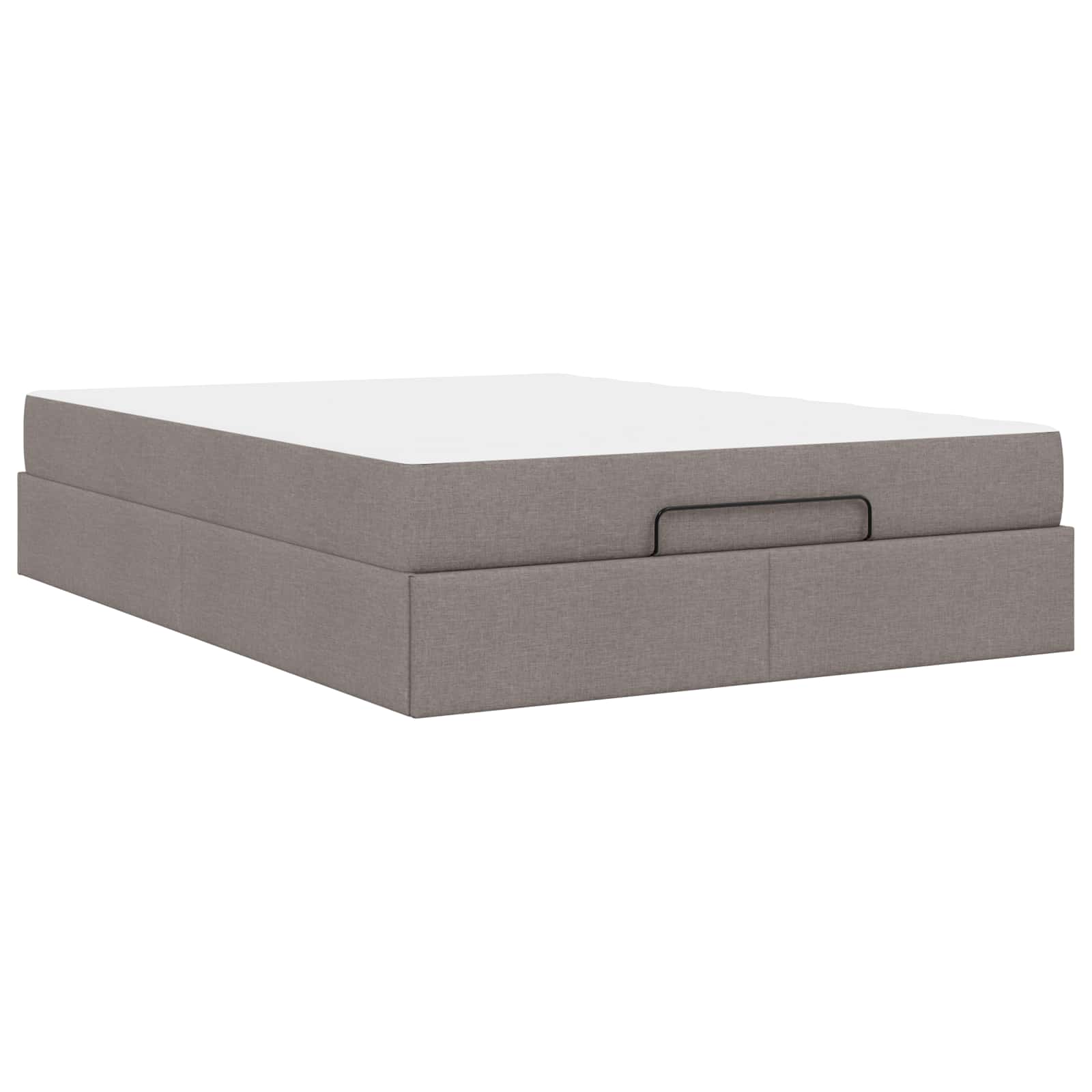 vidaXL Rama łóżka z materacem 2 pcs Ciemnoszary tkanina