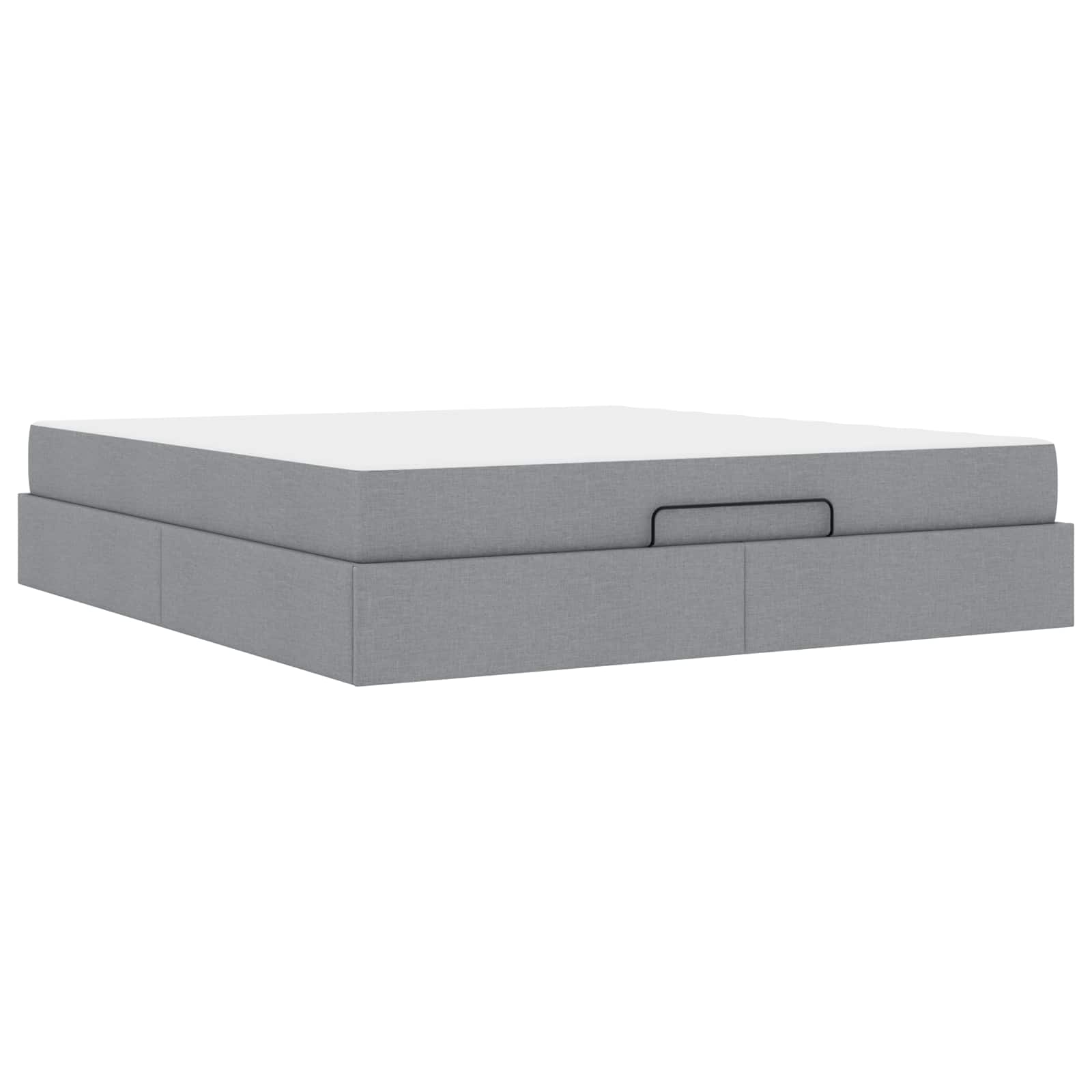 vidaXL Rama łóżka z materacem 2 pcs Jasnoszary tkanina