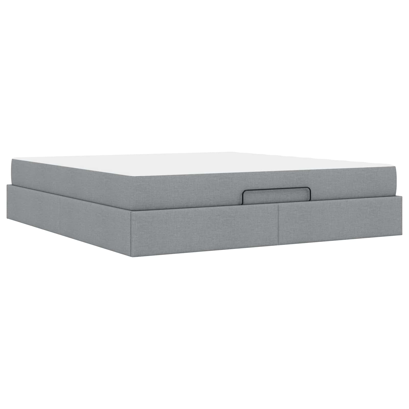 vidaXL Rama łóżka z materacem 2 pcs Jasnoszary tkanina