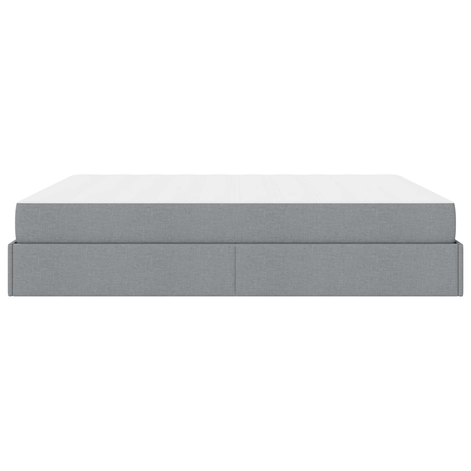 vidaXL Rama łóżka z materacem 2 pcs Jasnoszary tkanina