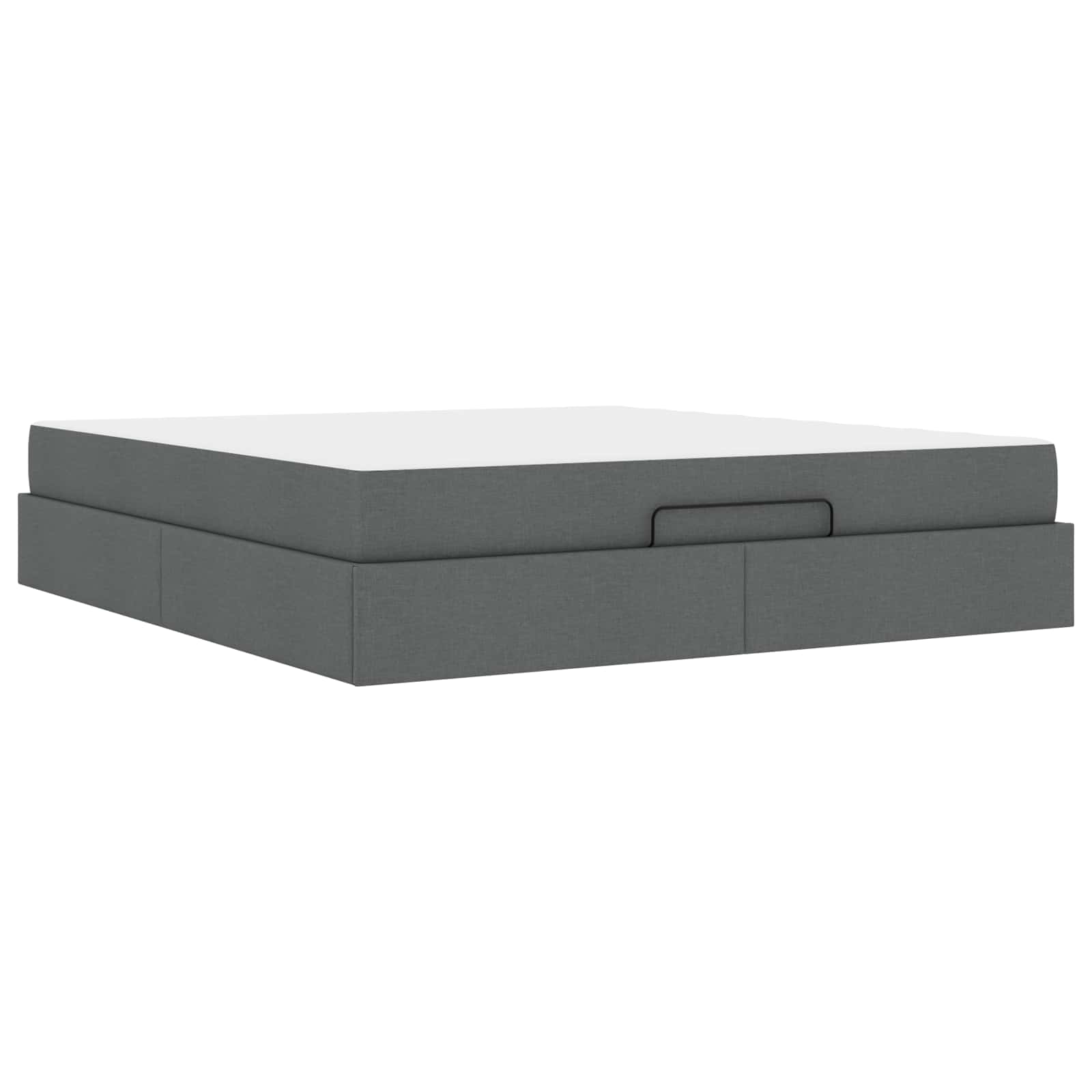 vidaXL Rama łóżka z materacem 2 pcs Przygaszony Szary tkanina