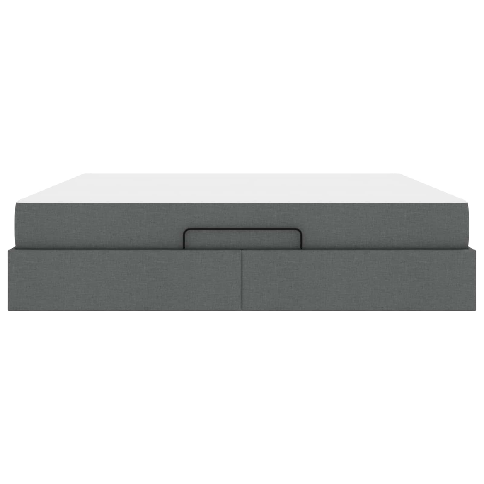 vidaXL Rama łóżka z materacem 2 pcs Przygaszony Szary tkanina
